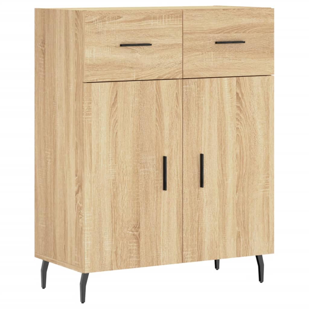 vidaXL Highboard Sonoma Oak 69,5x34x180 cm Engineered Wood