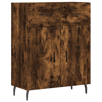 vidaXL Highboard Smoked Oak 69,5x34x180 cm Engineered Wood