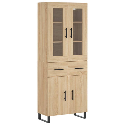 vidaXL Highboard Sonoma Oak 69,5x34x180 cm Engineered Wood