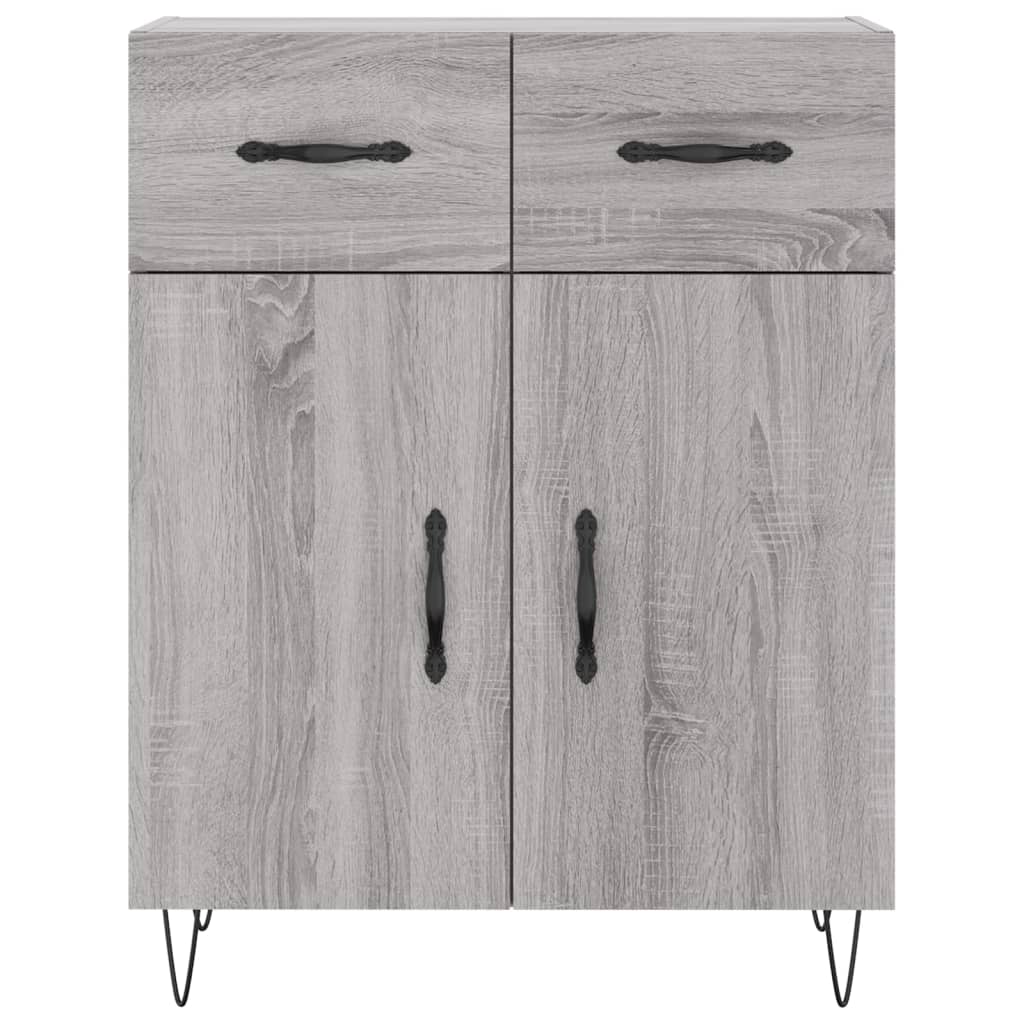 vidaXL Highboard Grey Sonoma 69,5x34x180 cm Engineered Wood