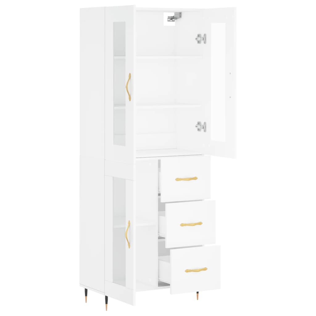 vidaXL Highboard White 69.5x34x180 cm Engineered Wood