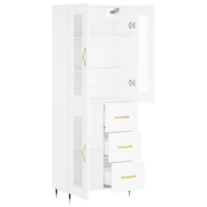 vidaXL Highboard White 69.5x34x180 cm Engineered Wood