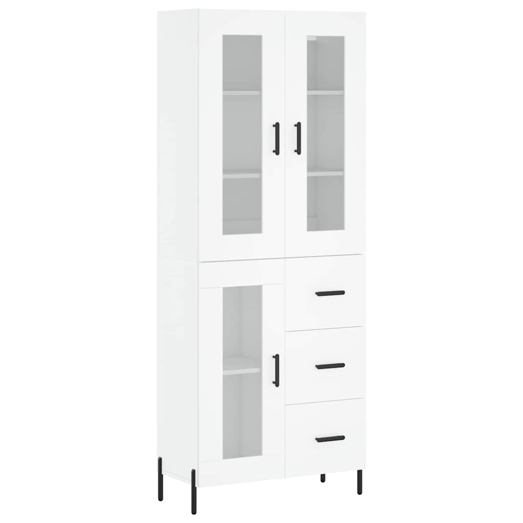 vidaXL Highboard White 69,5x34x180 cm Engineered Wood