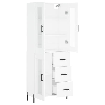vidaXL Highboard White 69,5x34x180 cm Engineered Wood