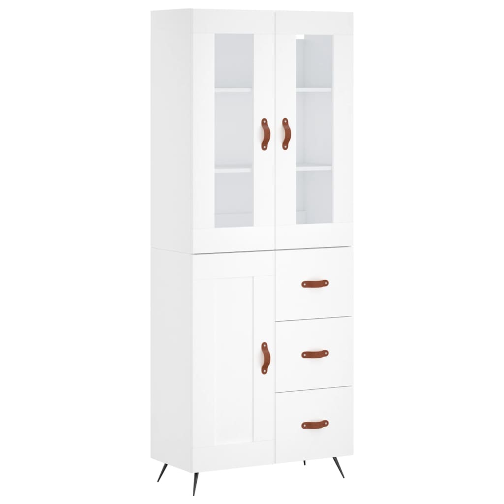 vidaXL Highboard White 69.5x34x180 cm Engineered Wood