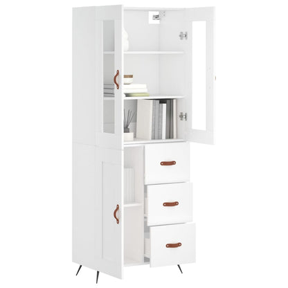 vidaXL Highboard White 69,5x34x180 cm Engineered Wood