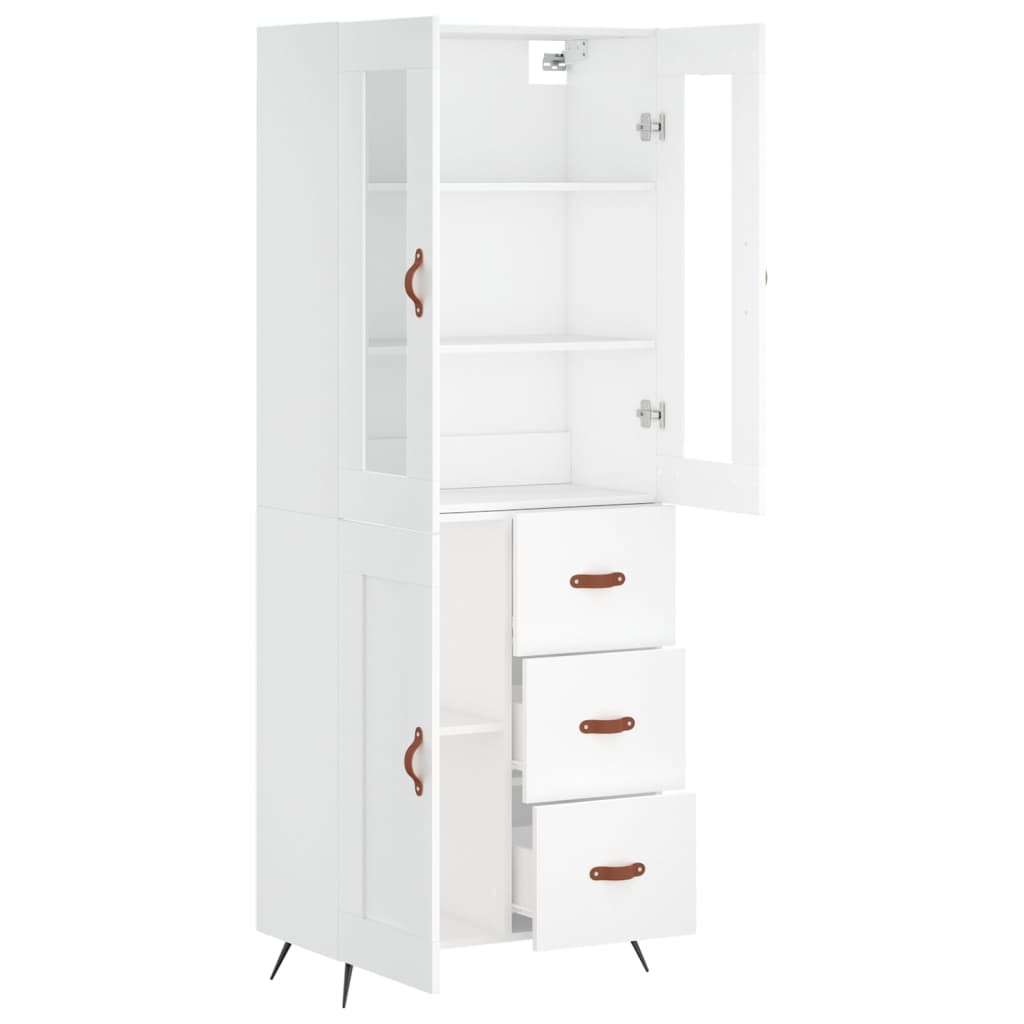 vidaXL Highboard White 69,5x34x180 cm Engineered Wood