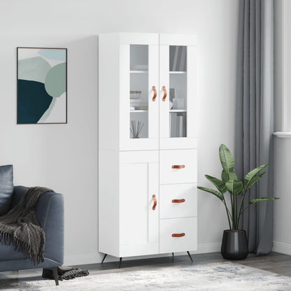 vidaXL Highboard White 69.5x34x180 cm Engineered Wood