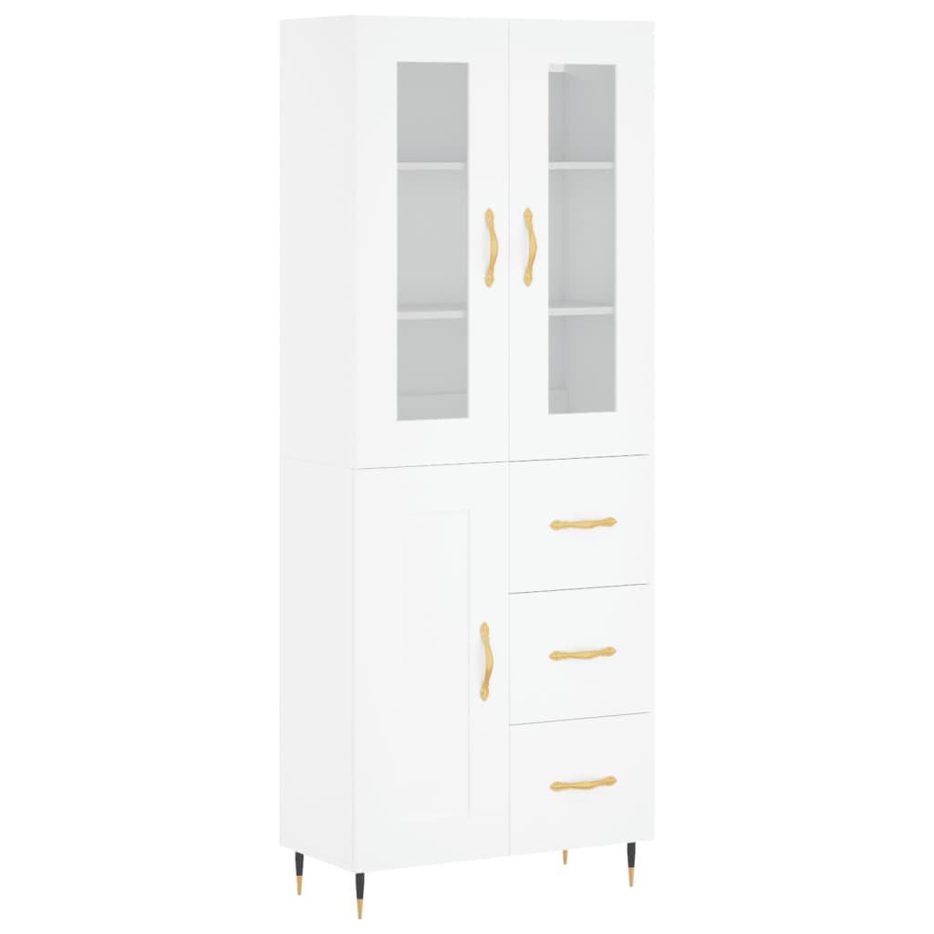 vidaXL Highboard White 69,5x34x180 cm Engineered Wood