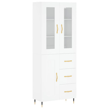 vidaXL Highboard White 69,5x34x180 cm Engineered Wood