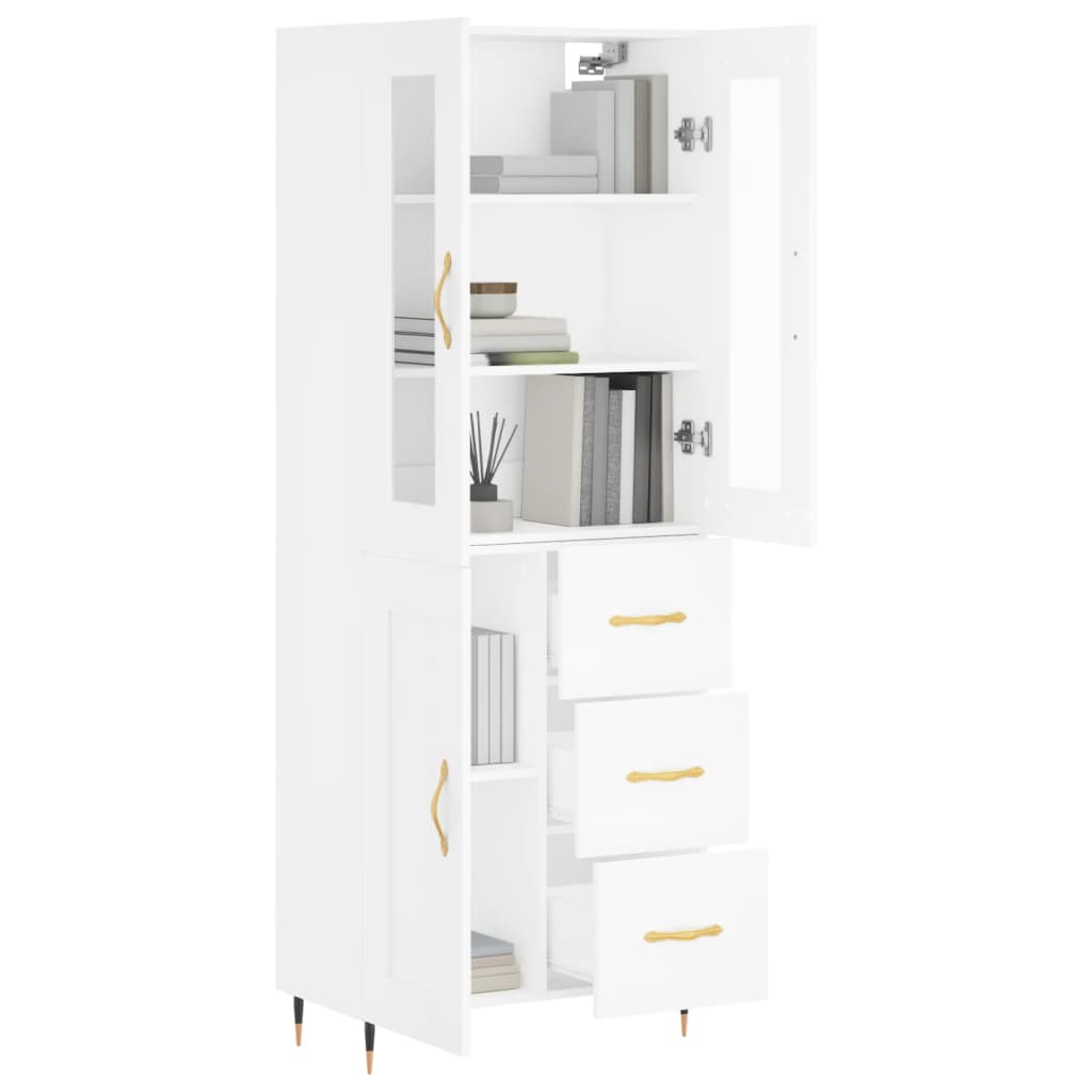 vidaXL Highboard White 69,5x34x180 cm Engineered Wood