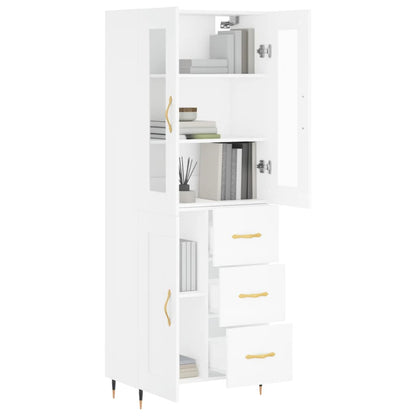 vidaXL Highboard White 69,5x34x180 cm Engineered Wood