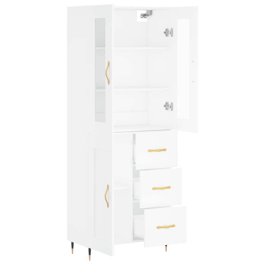 vidaXL Highboard White 69.5x34x180 cm Engineered Wood