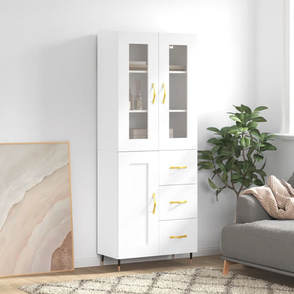 vidaXL Highboard White 69,5x34x180 cm Engineered Wood