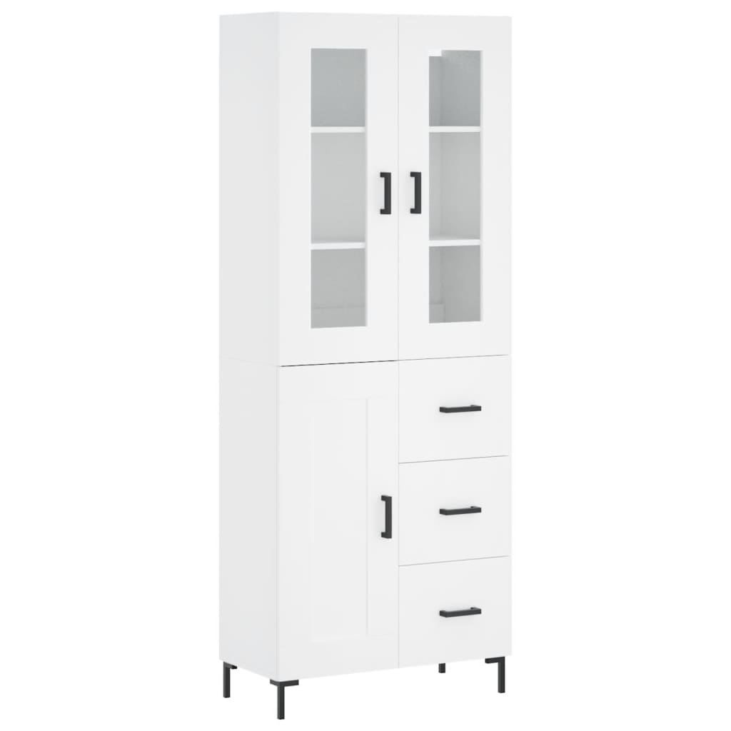 vidaXL Highboard White 69,5x34x180 cm Engineered Wood