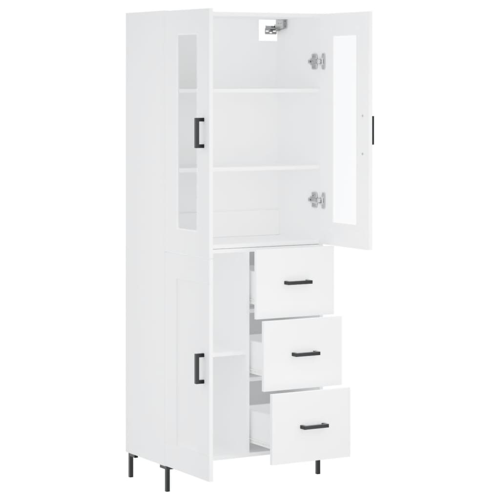 vidaXL Highboard White 69,5x34x180 cm Engineered Wood