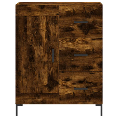 vidaXL Highboard Smoked Oak 69.5x34x180 cm Engineered Wood