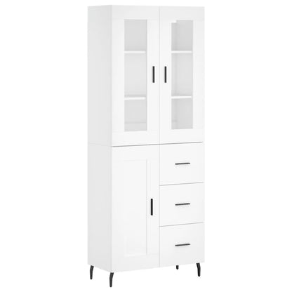 vidaXL Highboard White 69,5x34x180 cm Engineered Wood
