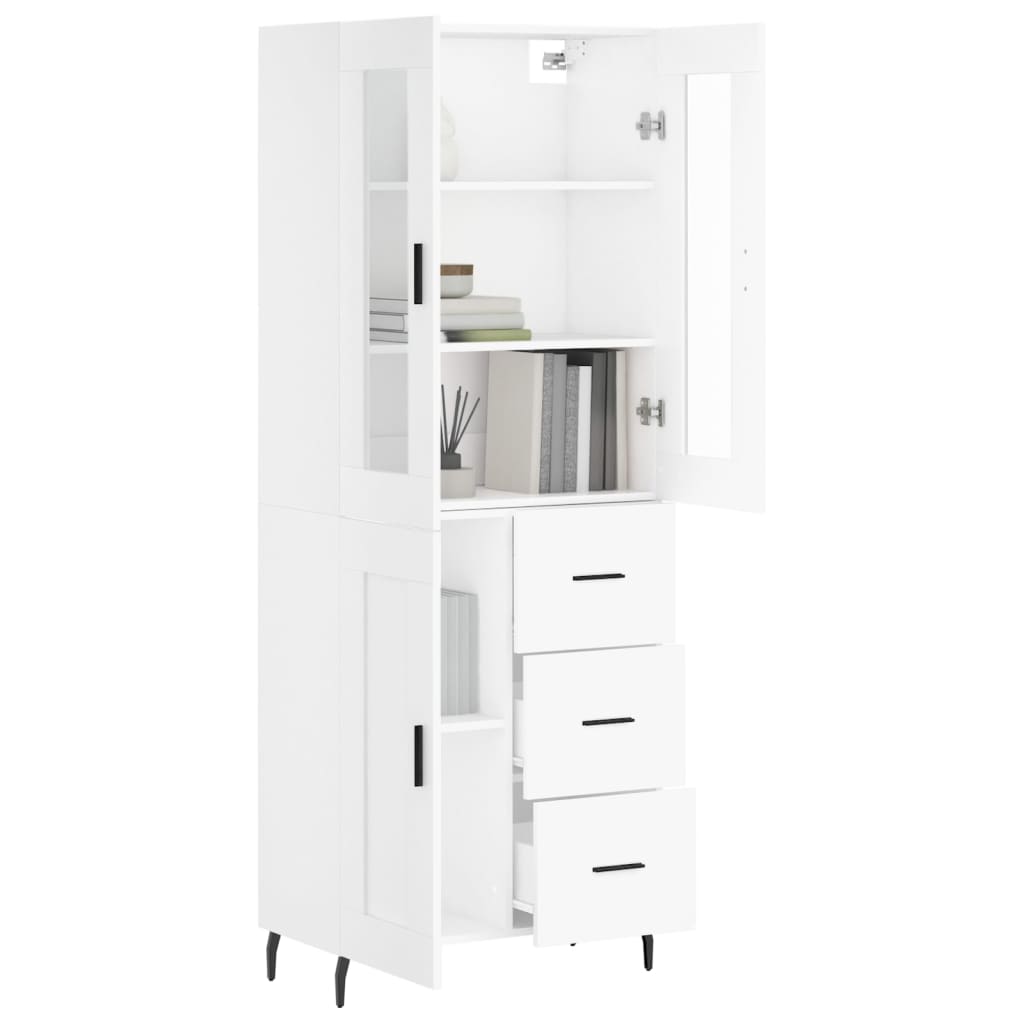 vidaXL Highboard White 69,5x34x180 cm Engineered Wood