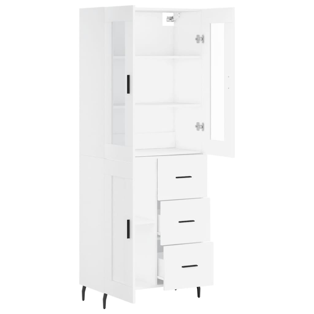 vidaXL Highboard White 69,5x34x180 cm Engineered Wood