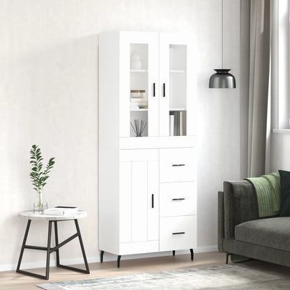 vidaXL Highboard White 69,5x34x180 cm Engineered Wood