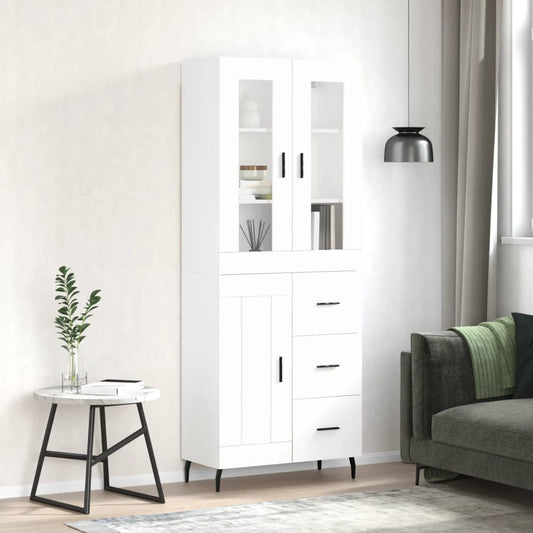 vidaXL Highboard White 69,5x34x180 cm Engineered Wood