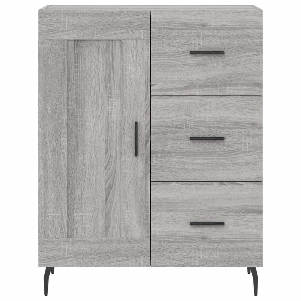 vidaXL Highboard Grey Sonoma 69,5x34x180 cm Engineered Wood