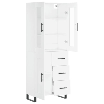 vidaXL Highboard White 69.5x34x180 cm Engineered Wood