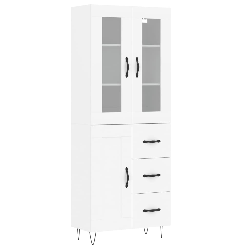 vidaXL Highboard White 69,5x34x180 cm Engineered Wood