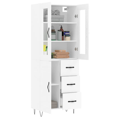 vidaXL Highboard White 69.5x34x180 cm Engineered Wood