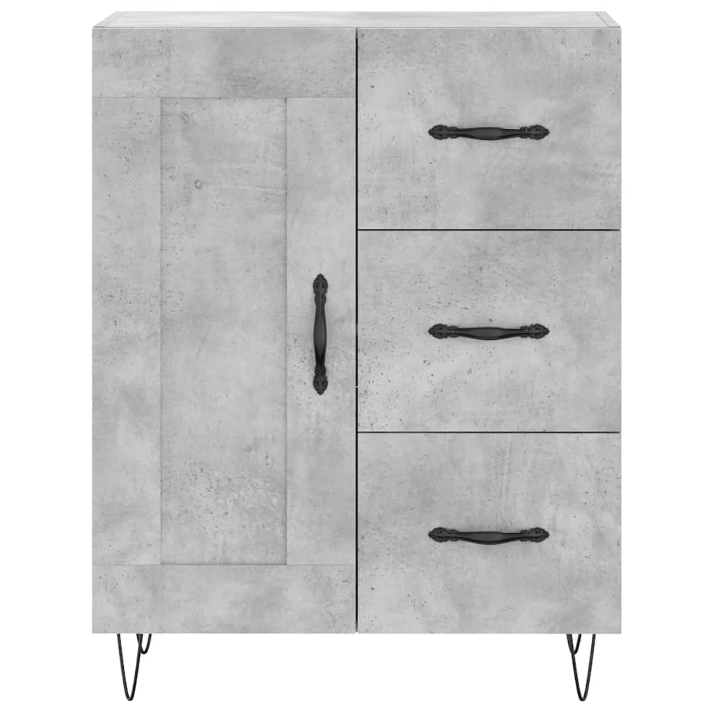 vidaXL Highboard Concrete Grey 69,5x34x180 cm Engineered Wood