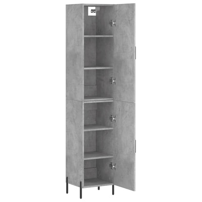 vidaXL Highboard Concrete Grey 34,5x34x180 cm Engineered Wood