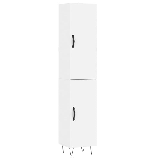 vidaXL Highboard White 34.5x34x180 cm Engineered Wood