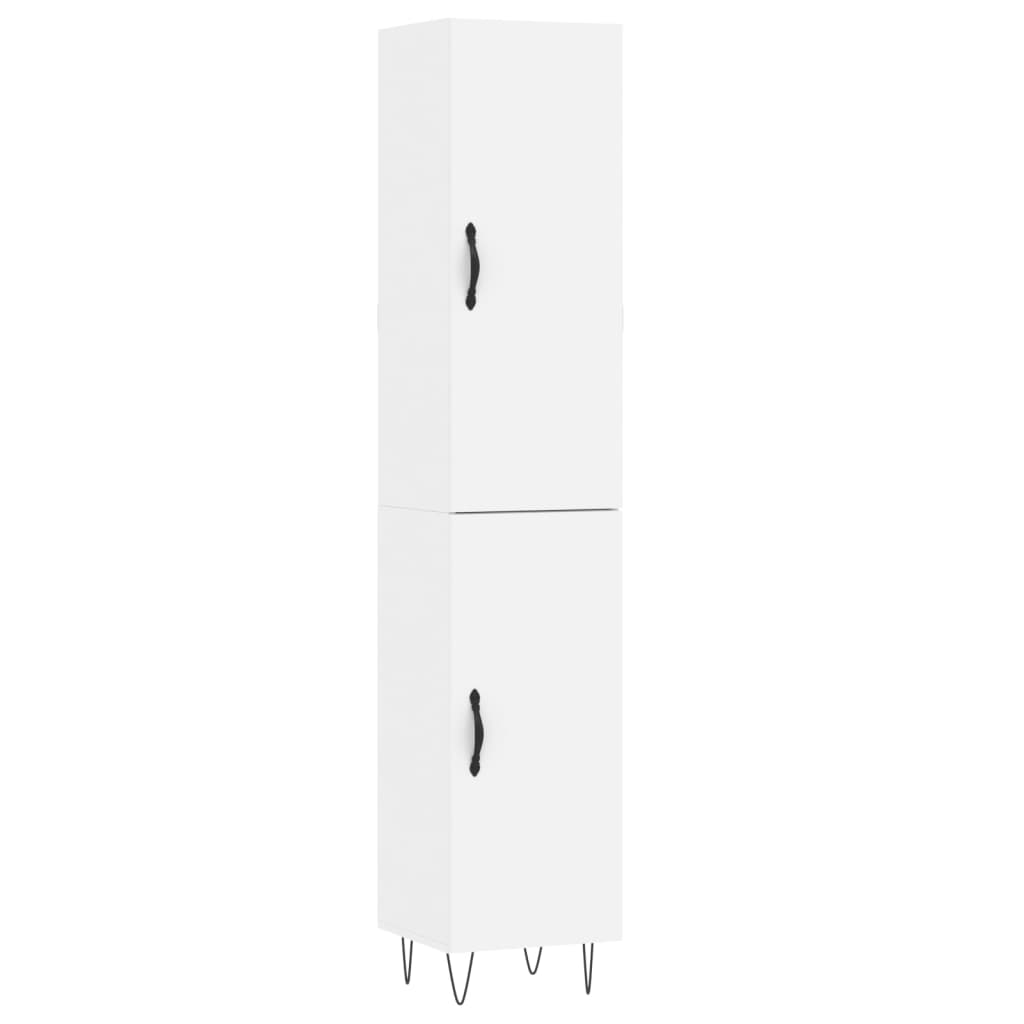 vidaXL Highboard White 34,5x34x180 cm Engineered Wood