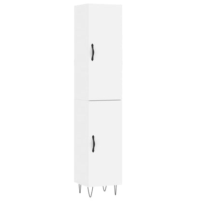 vidaXL Highboard White 34,5x34x180 cm Engineered Wood