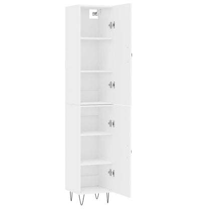 vidaXL Highboard White 34,5x34x180 cm Engineered Wood