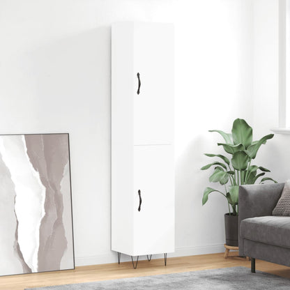 vidaXL Highboard White 34.5x34x180 cm Engineered Wood