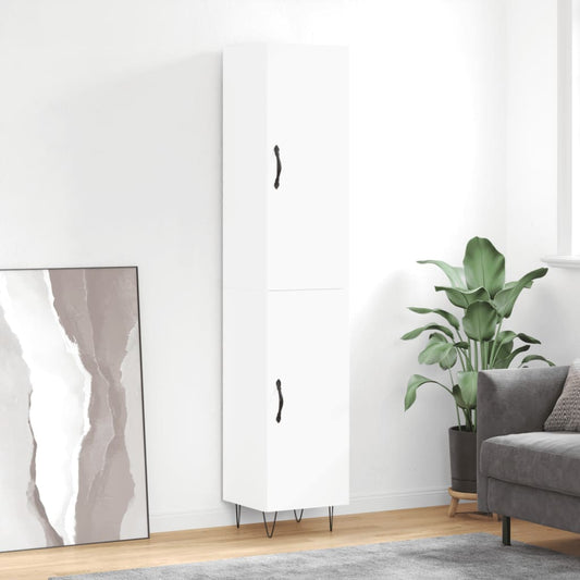 vidaXL Highboard White 34.5x34x180 cm Engineered Wood