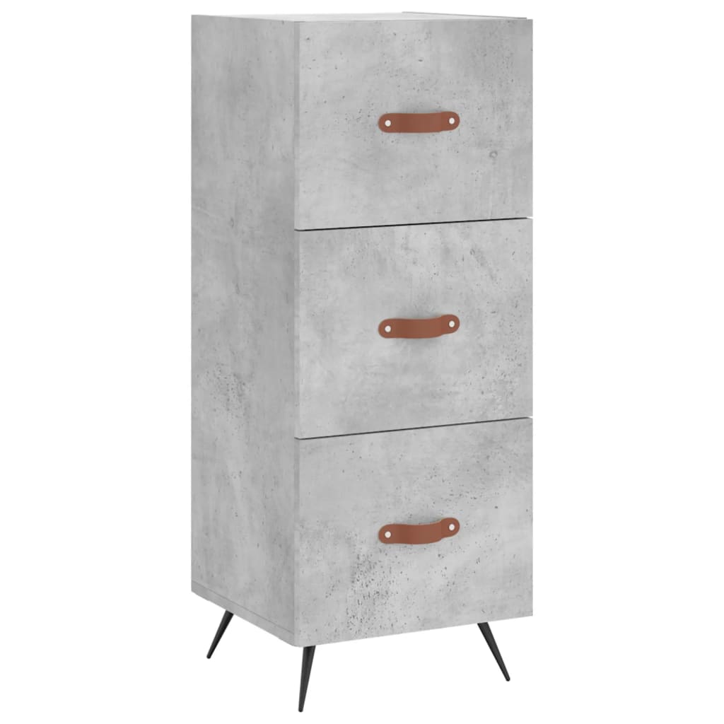 vidaXL Highboard Concrete Grey 34,5x34x180 cm Engineered Wood