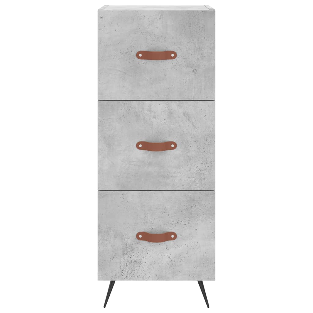 vidaXL Highboard Concrete Grey 34,5x34x180 cm Engineered Wood