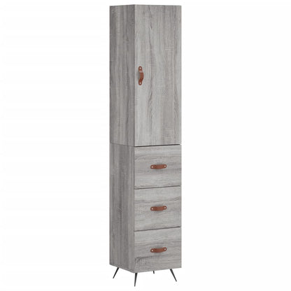 vidaXL Highboard Grey Sonoma 34.5x34x180 cm Engineered Wood