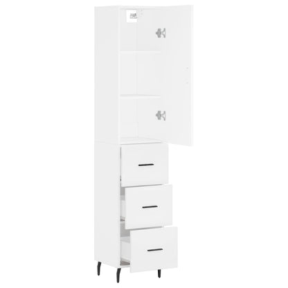 vidaXL Highboard White 34.5x34x180 cm Engineered Wood