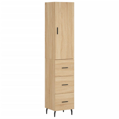 vidaXL Highboard Sonoma Oak 34.5x34x180 cm Engineered Wood