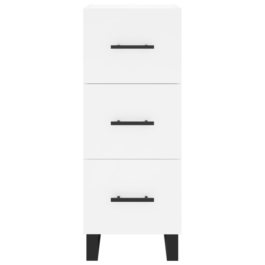 vidaXL Highboard White 34.5x34x180 cm Engineered Wood
