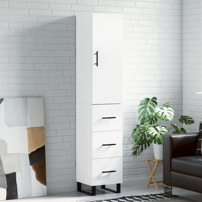 vidaXL Highboard White 34.5x34x180 cm Engineered Wood