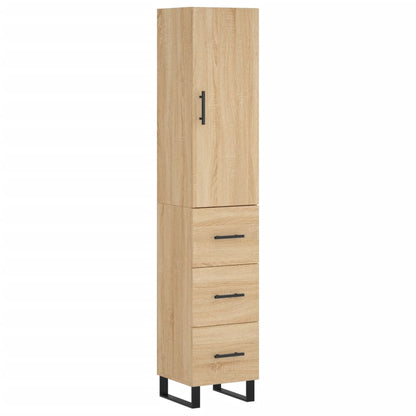 vidaXL Highboard Sonoma Oak 34.5x34x180 cm Engineered Wood