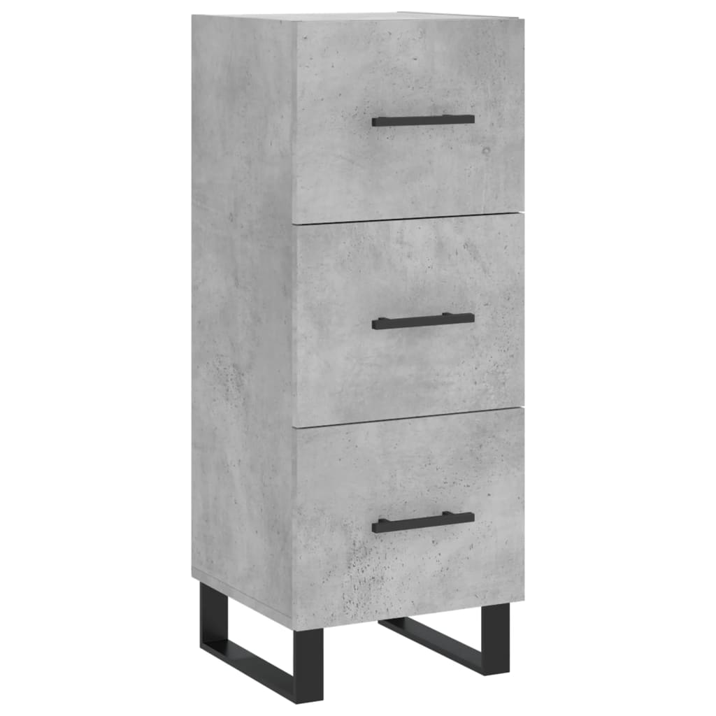 vidaXL Highboard Concrete Grey 34,5x34x180 cm Engineered Wood