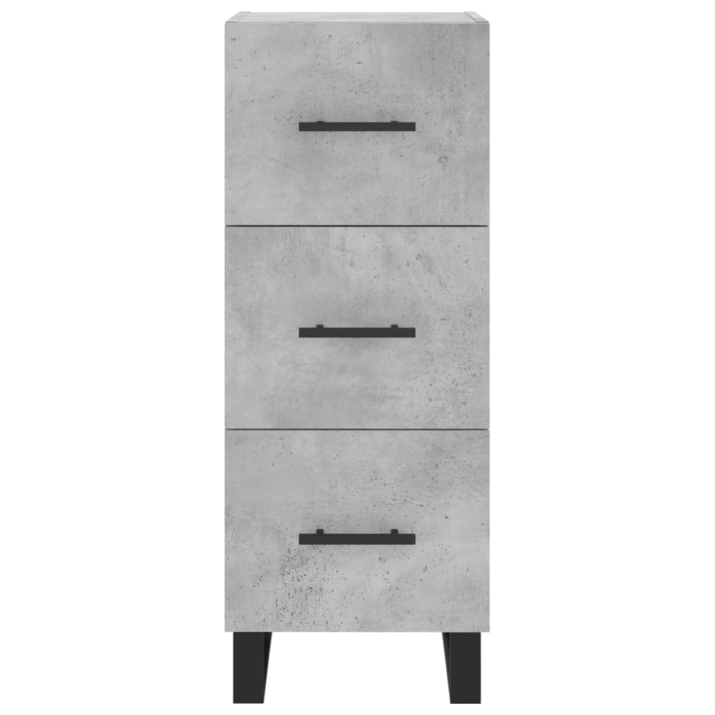 vidaXL Highboard Concrete Grey 34,5x34x180 cm Engineered Wood