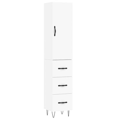 vidaXL Highboard White 34,5x34x180 cm Engineered Wood