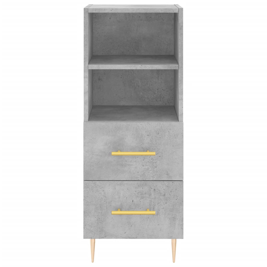 vidaXL Highboard Concrete Grey 34,5x34x180 cm Engineered Wood